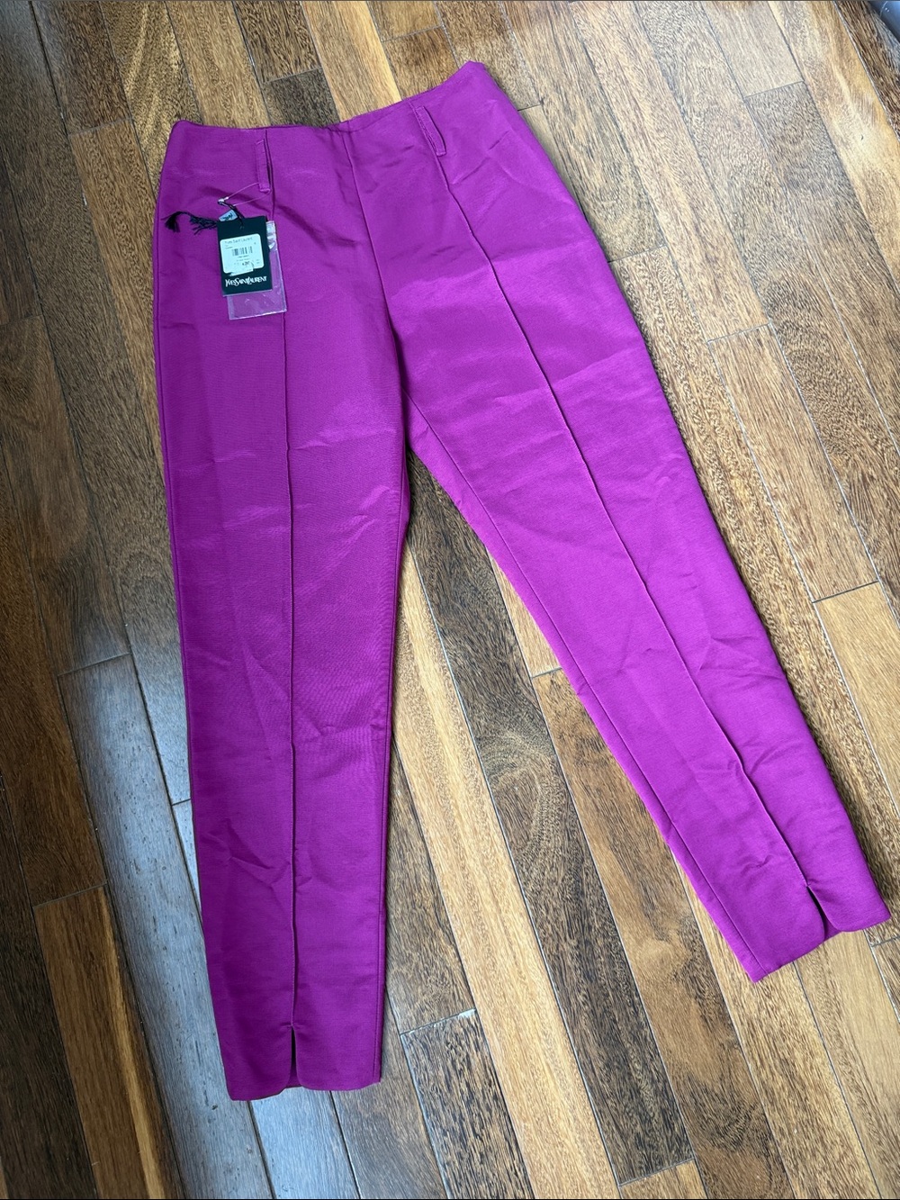 Yves Saint Laurent Fuchsia Slim Tapered Pants